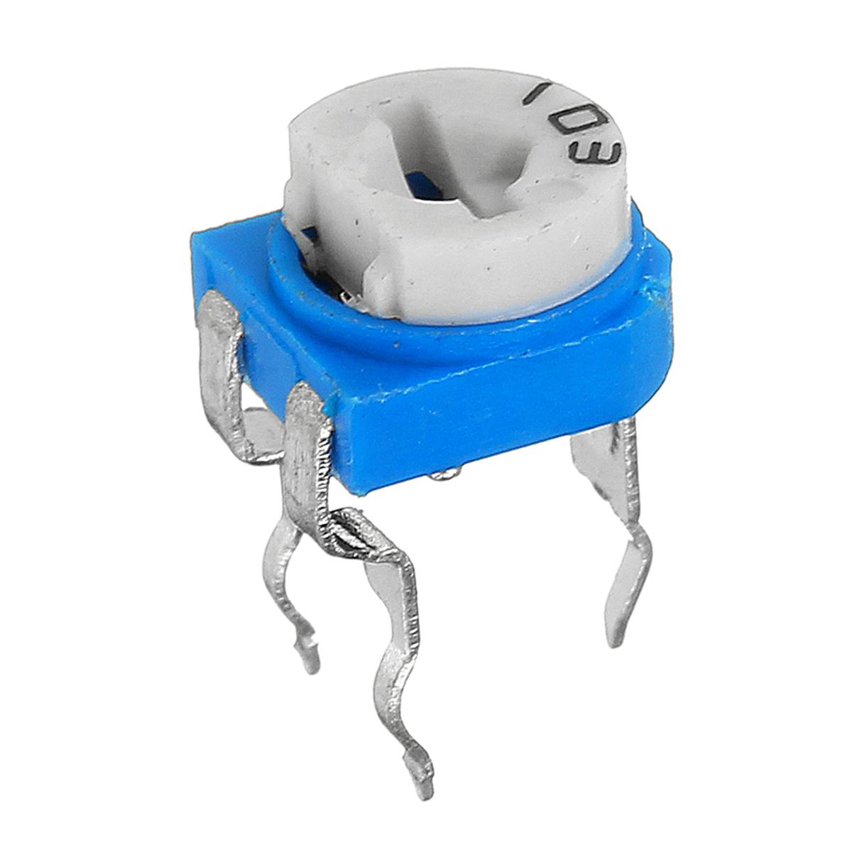 10Pcs- RM065 RM-065 VR 10K Ohm 103 Potentiometer Trimmer Trim Pot 10K Ohm 103 Trimpot Variable Resistor Top Adjustment Single Turn 6mm V/R 3Pin Leads Terminals 