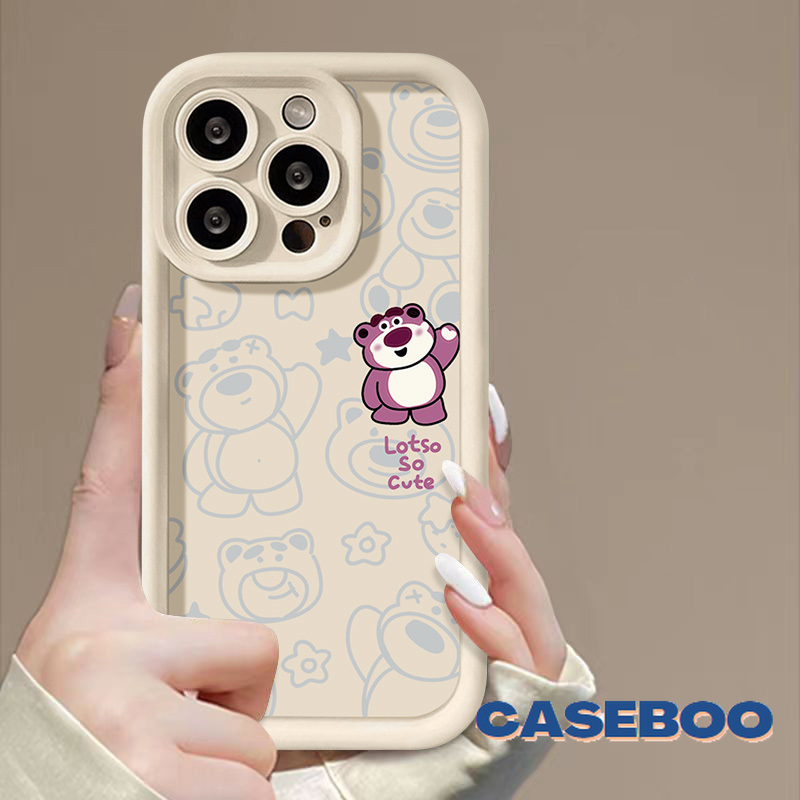 For VIVO Y17s Y12 Y15 Y11 Y30 Y27 Y17 Y27s Y16 Y35 Y20s Y02 Y21 Y20 Y50 Y22 Y12i Y31 Y36 Y22s Y21s Y91C Y12s Y20i Y33 Y15A Y91 Cute Little Strawberry Bear Winnie The Pooh Graffiti Case