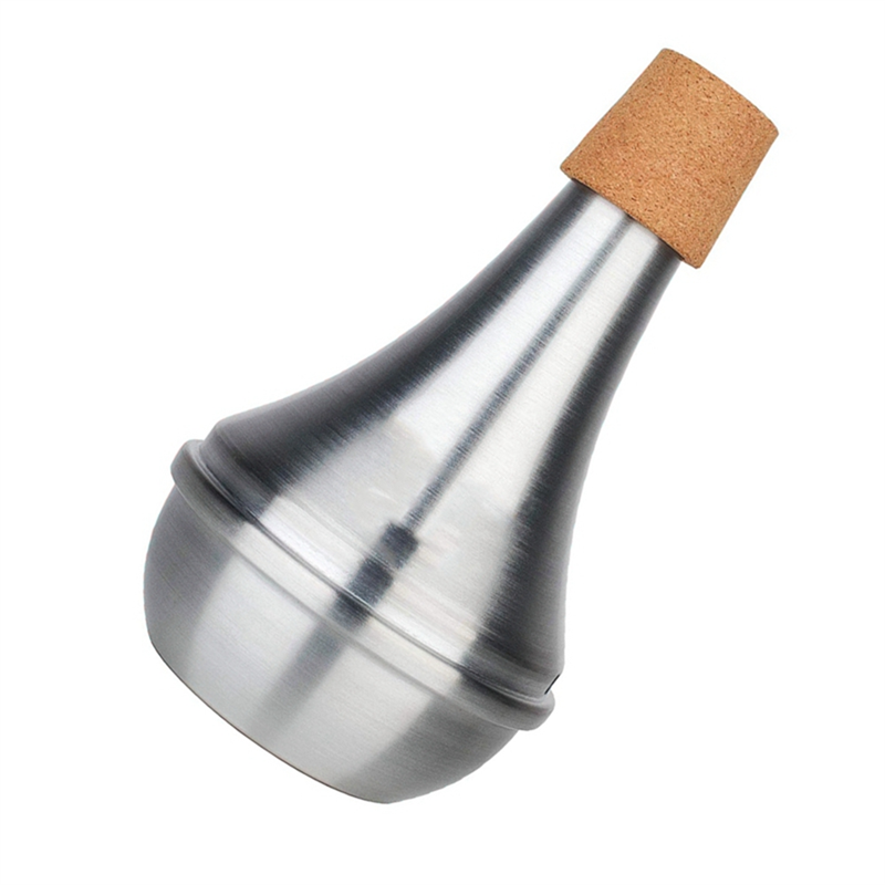 Aluminum Alloy Trumpet Mute Mute Anti-Disturbance Mute Mute Cork Edge Protection (80%-90% Sound Reduction) Durable