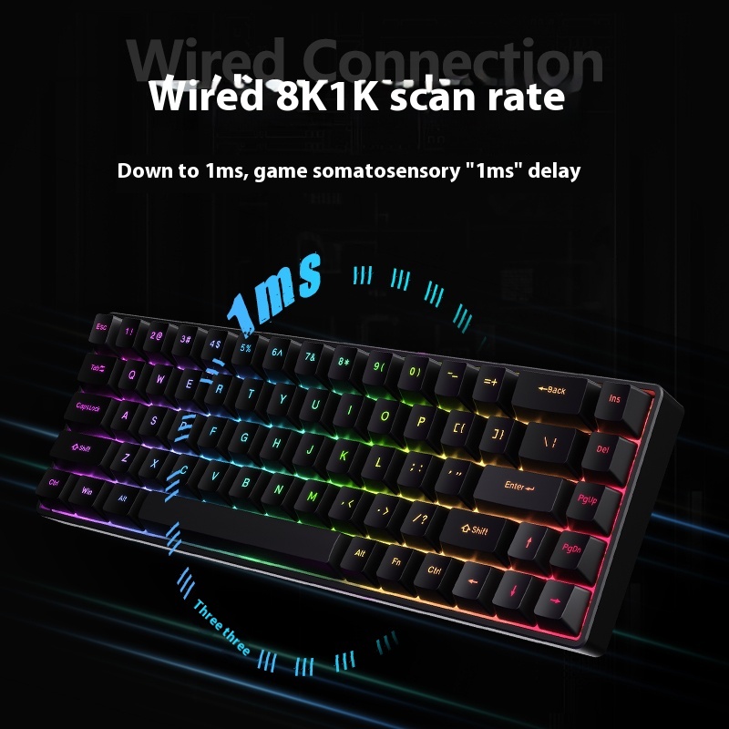 NEW FEKER VTER Fighting68 Keyboard E-Sport Magnetic Switch Mechanica Gaming Keyboard SOCD 0.08mm RT 8K Polling Rate Snap Tap DKS. 