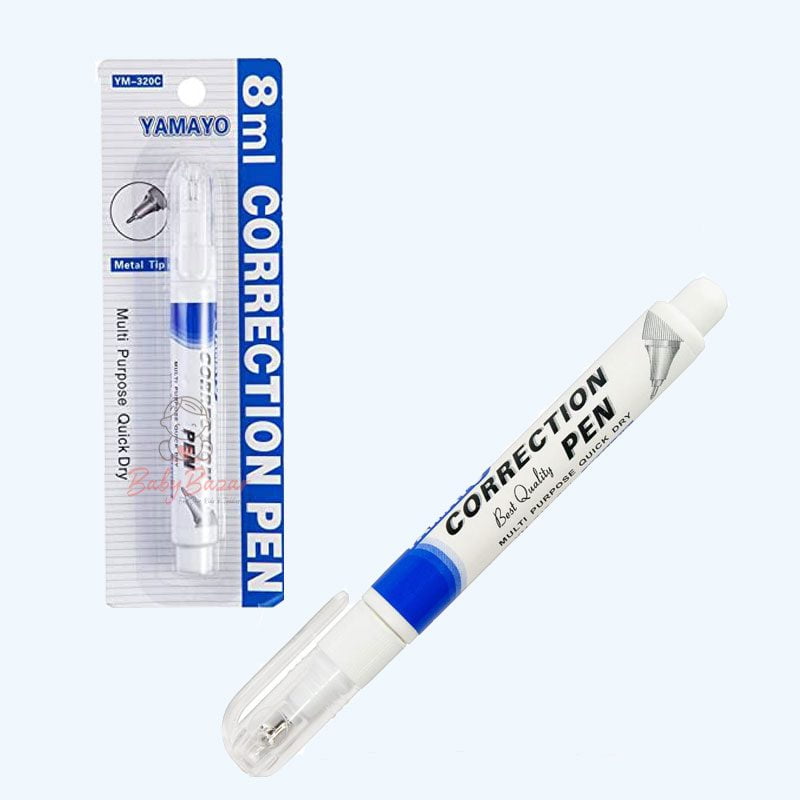 Correction Pen Fluid - 8ml - White Color. 