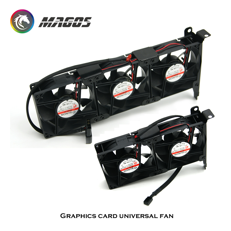 PC VGA COOLER GPU Cooling Fan 8025 PCI GPU Companion 2 Fans 3 Fans Optional 3 PIN Plug/MOLEX 4Pin Plug. 