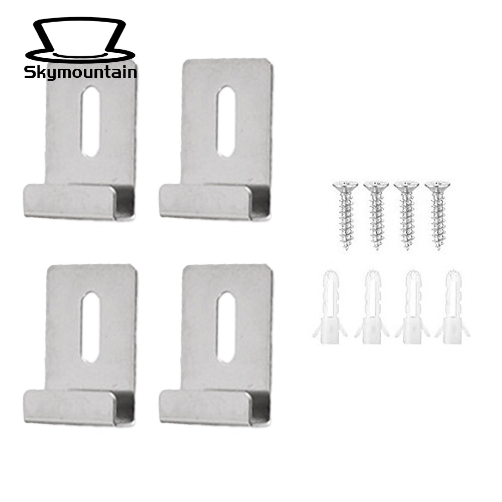 Heavy Duty Mirror Clamp Rustproof Metal Mirror Clips for Secure Wall Mounting Strong Load-bearing Wide Channel Hanger Kit for Large Mirrors Heavy Duty Retainer Clips Easy Installation Mirror Bracket