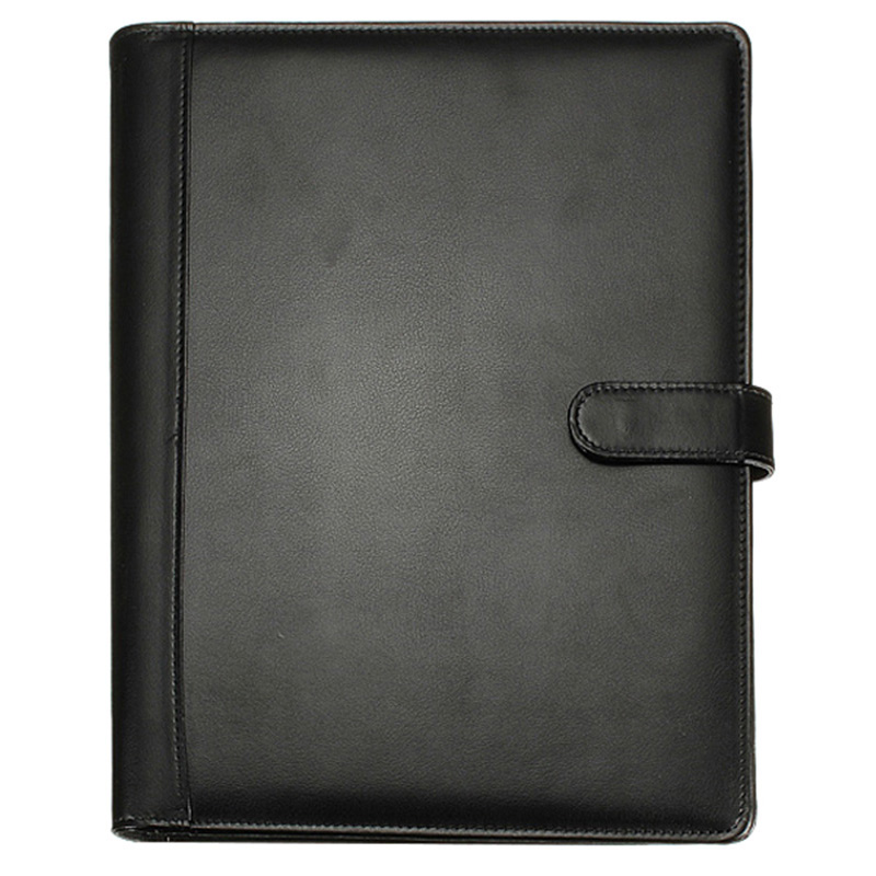 Black A4 Executive Conference Folder Portfolio PU Leather Document Organiser. 