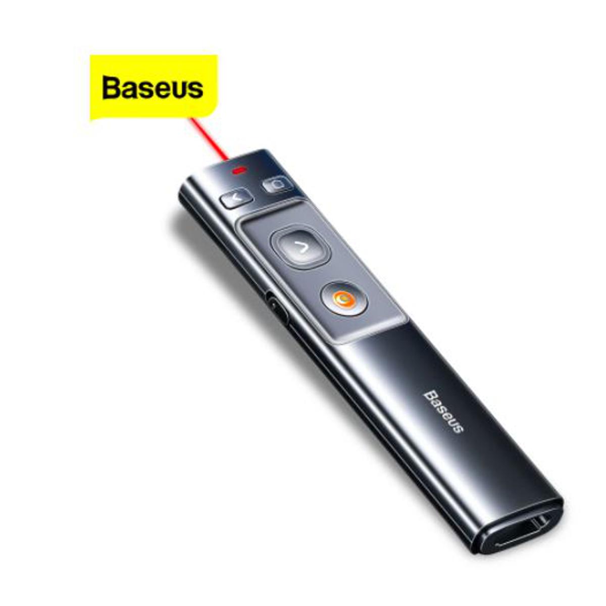 Baseus Orange Dot Wireless Presenter Pen 2.4Ghz USB C Adapter Handheld Remote