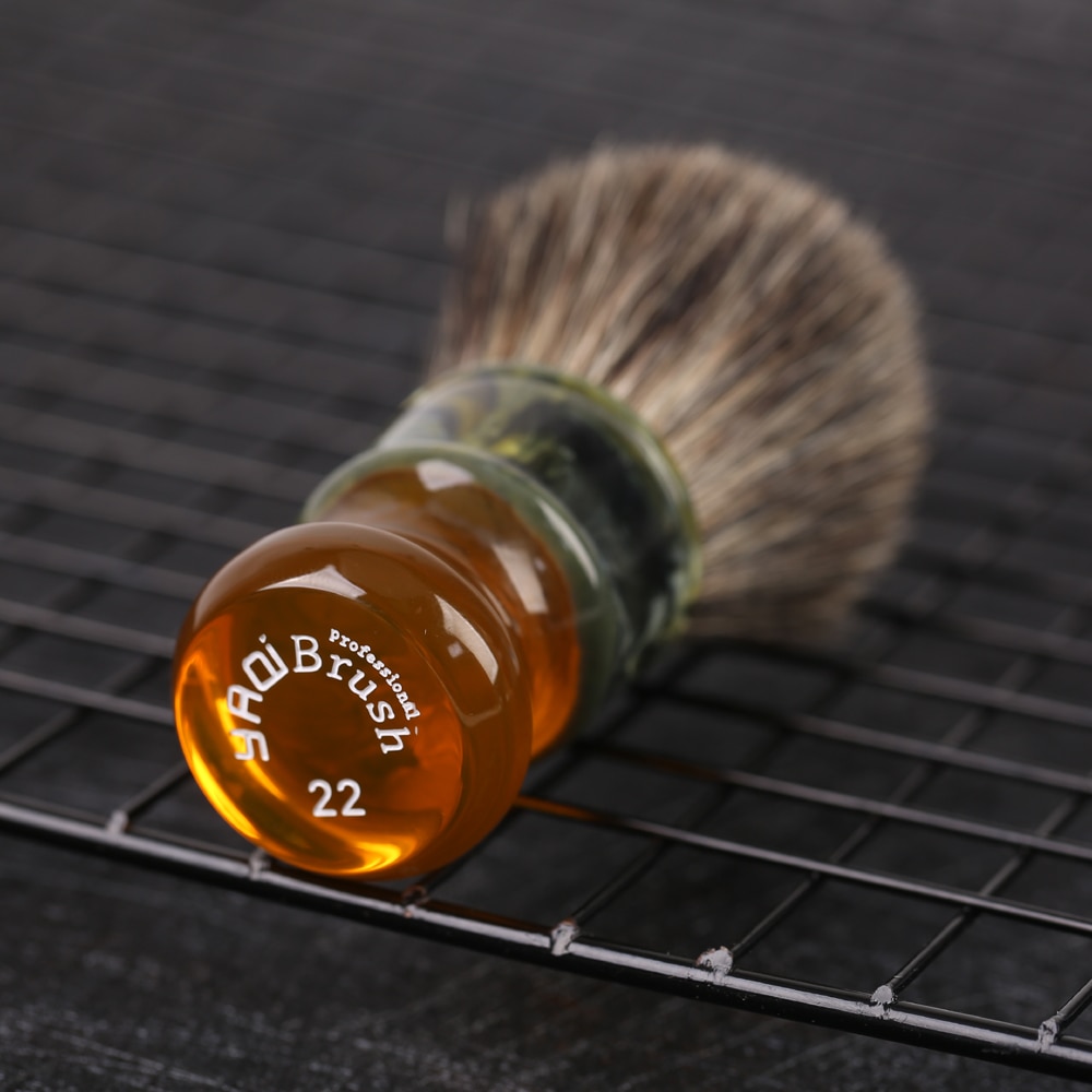 YAQI 22MM Sagrada Familia 100% Pure Badger Hair Resin Handle Men Wet Shave Brushes. 