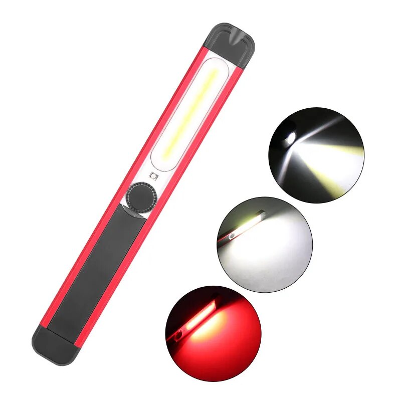 ZK20 Dropshipping COB XPE LED Flashlight Portable working torch UV black light 4 modes with magnet build-in battery lanterna. 