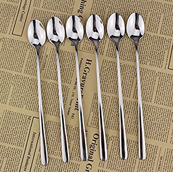 Long Handle Spoon 6 Pieces - Convenient Set Of Long-Handled Spoons For Various Uses. 