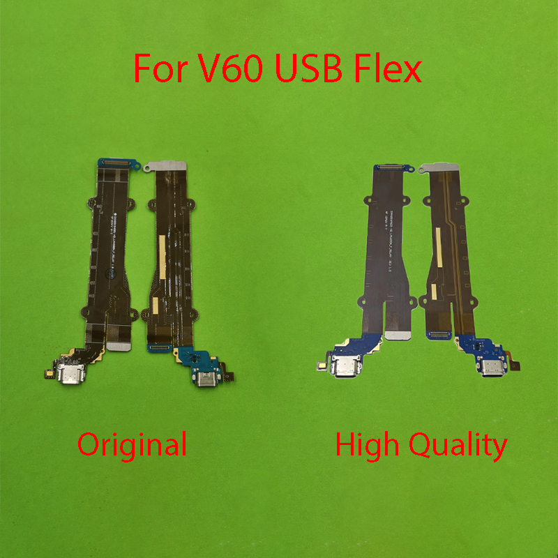 1pcs USB Charger Board Flex Cable For LG V60 ThinQ 5G V600TM V600AM LMV600EA Charging Port Connector With Microphone
