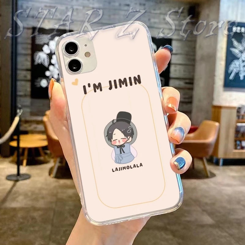 Coque Iphone 14 Psg Nurkorki 2 Pièces Kpop Chanteur Coque Pour Samsung Galaxy A14 5G 6,6",Etui Avec Mode Cartoon Jimin Jin V J-Hope Jung Kook Suga RM Motif Housse Pour Fille,Fans,TPU Noir