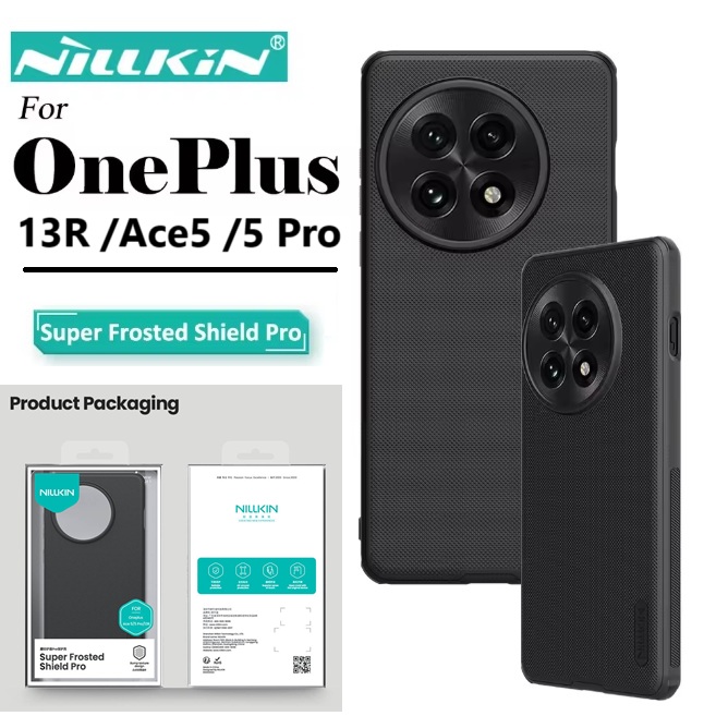 Nillkin ( 1+13R ) Super Frosted Shield Pro Matte cover case for OnePlus Ace 5, OnePlus Ace 5 Pro, OnePlus 13R - Black