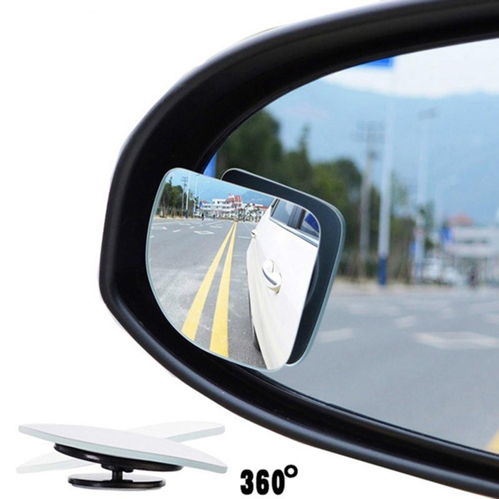 Piece Cars Blind Spot Mirror With 360 Degree Rotable Round HD Glass ...