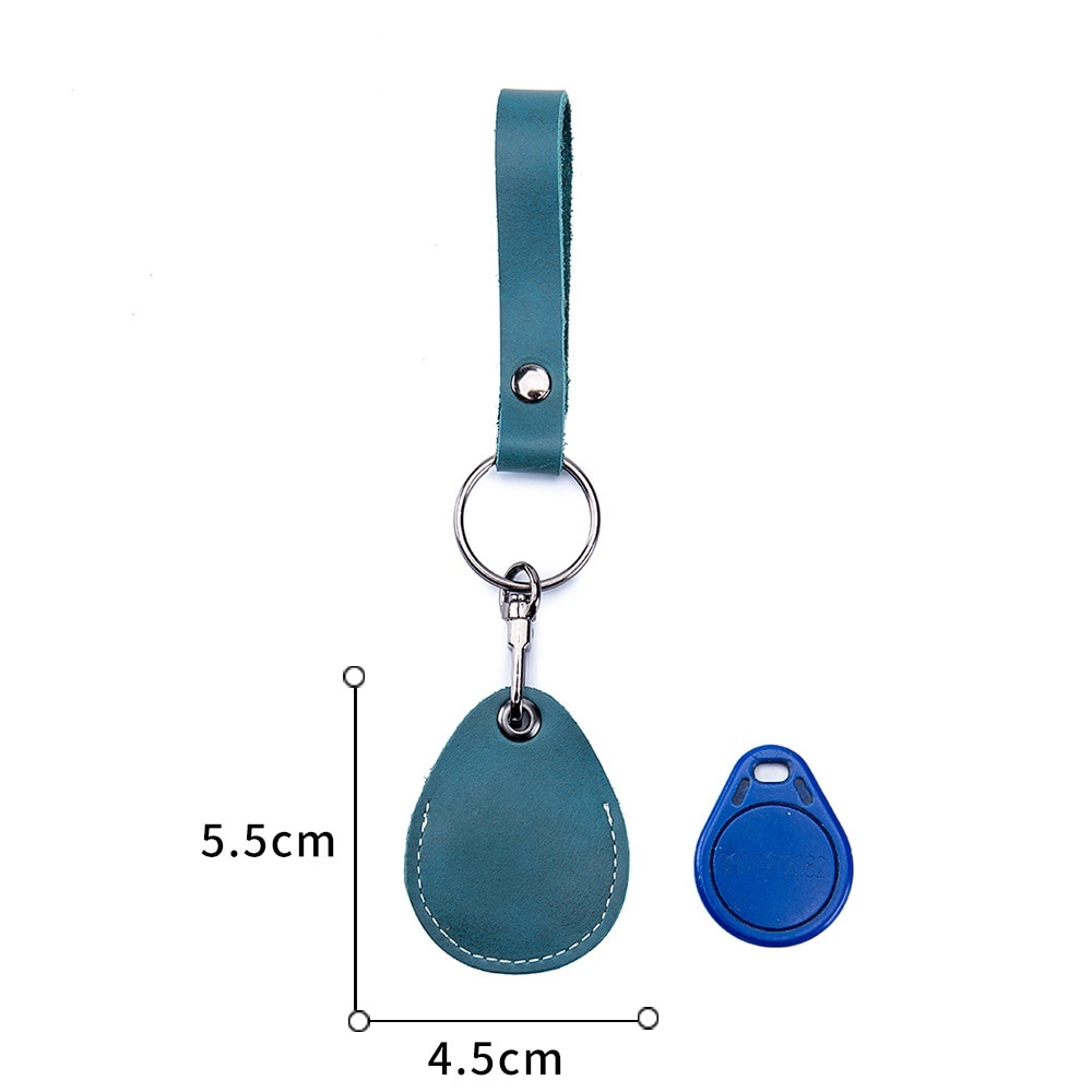 Customizable Leather Cover for Label Starline S96 and PIK Intercom Unisex IC Alarm Tag Mark Protective Card Case Keychain Holder. 