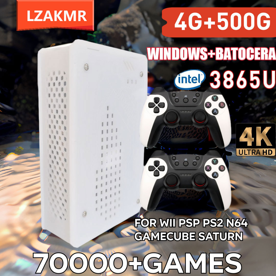 Kid Gift Retro 500GB Super Game Console R3 PRO Batocera 3865U 70000+Games For Wii PS2 PSP GameCube N64 Wireless handle
