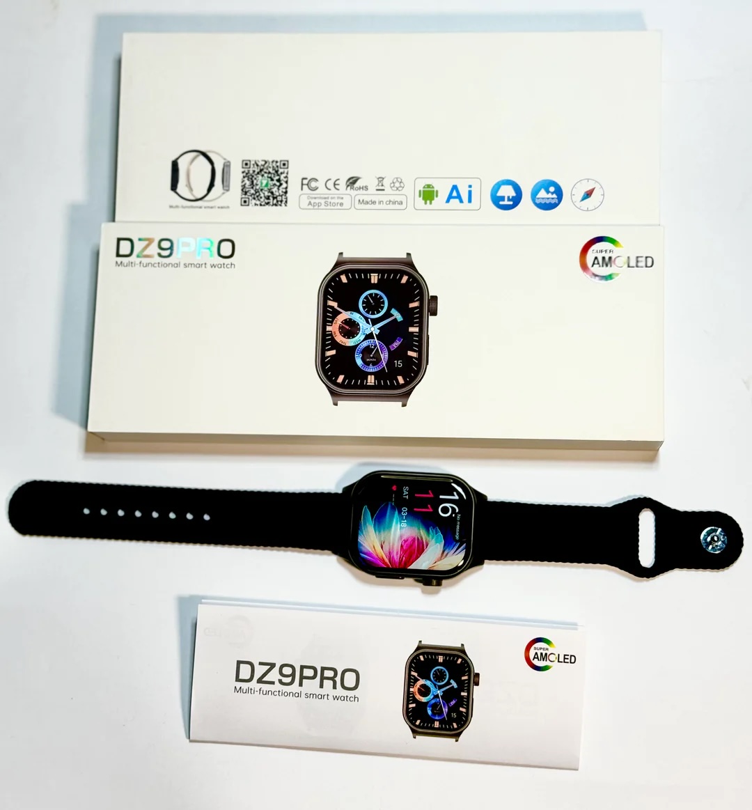 DZ9 PRO Smartwatch Amoled 2.02" Ultra-Large Curved Display Smart Watch. 