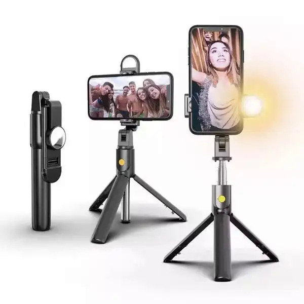 6 In 1 Wireless Bluetooth Selfie Stick Tripod Mobile Phone Self-timer Beauty Fill Light Short Video Live Desktop Tripod Lengthen. 