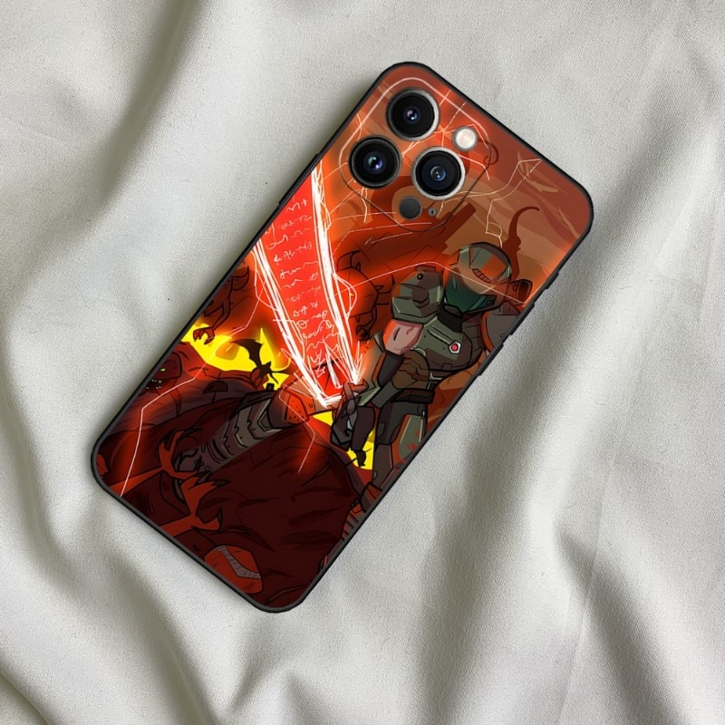 【Winners Store】 2023 Doom Slayer Phone Case For Iphone 14ProMax 11 12 14 Pro Xs Max Mini Xr X 7 8 6 6s Plus Back Cover. 