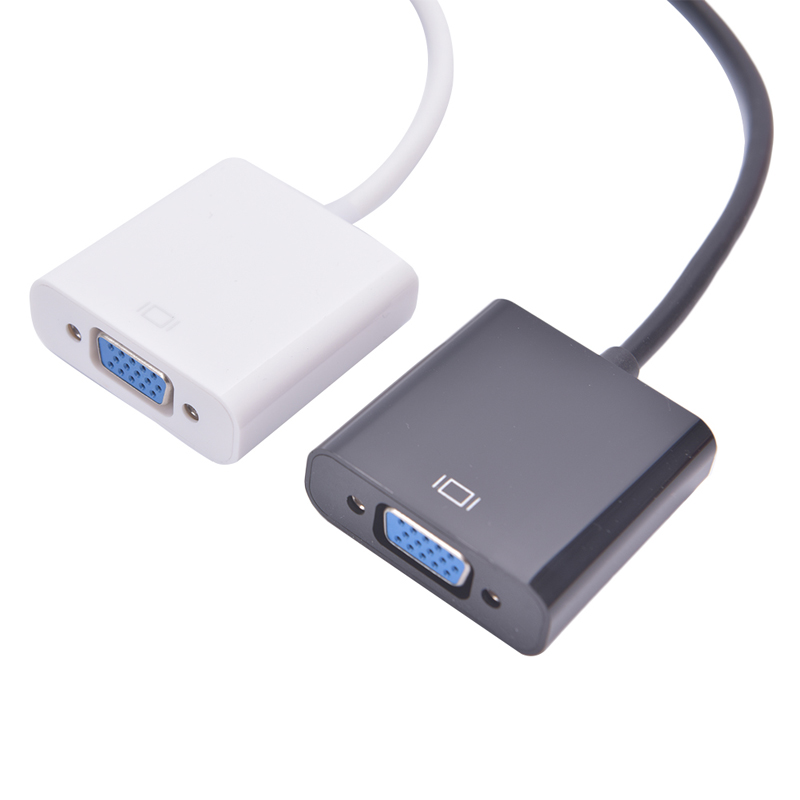 Thunderbolt Mini DP to VGA Female Port Converter Cable Video Display Adapter. 