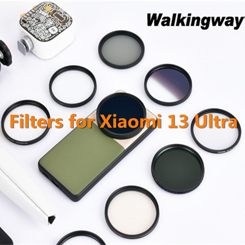Walkingway Xiaomi 13 ultra Photo Kit Mobile Phone Case Camera Photography kit Lens Filter Star/Flare/ND/Soft/Black Mist/CPL. 