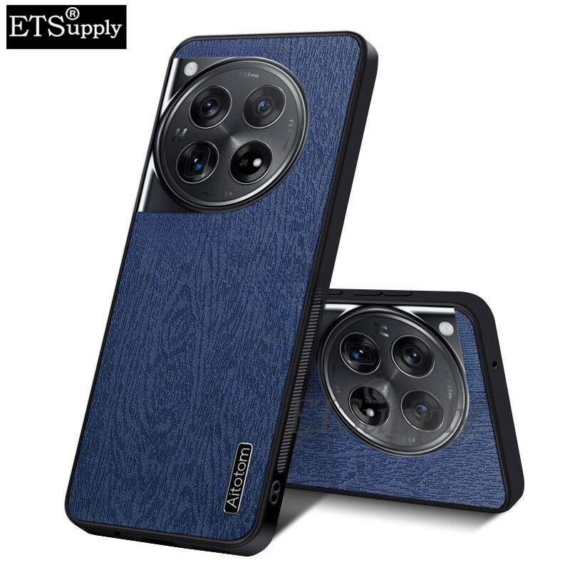 Phone case OnePlus 12 Wood Texture Canvas Hrad Shockproof Back cover OnePlus 12 Case