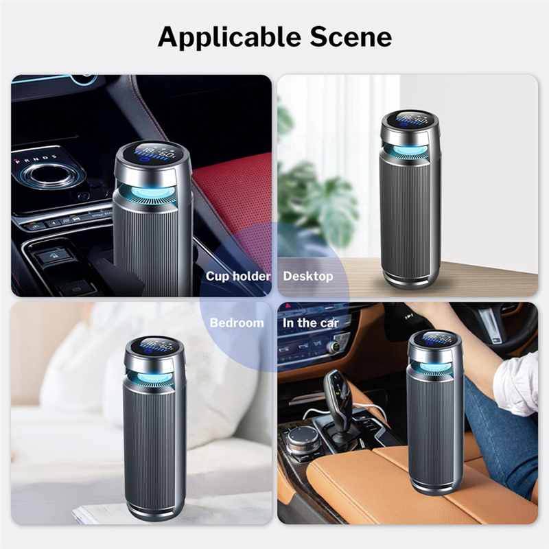 Car Air Purifier with TRUE HEPA Filter for 12V Automotive Clean Ionic. 