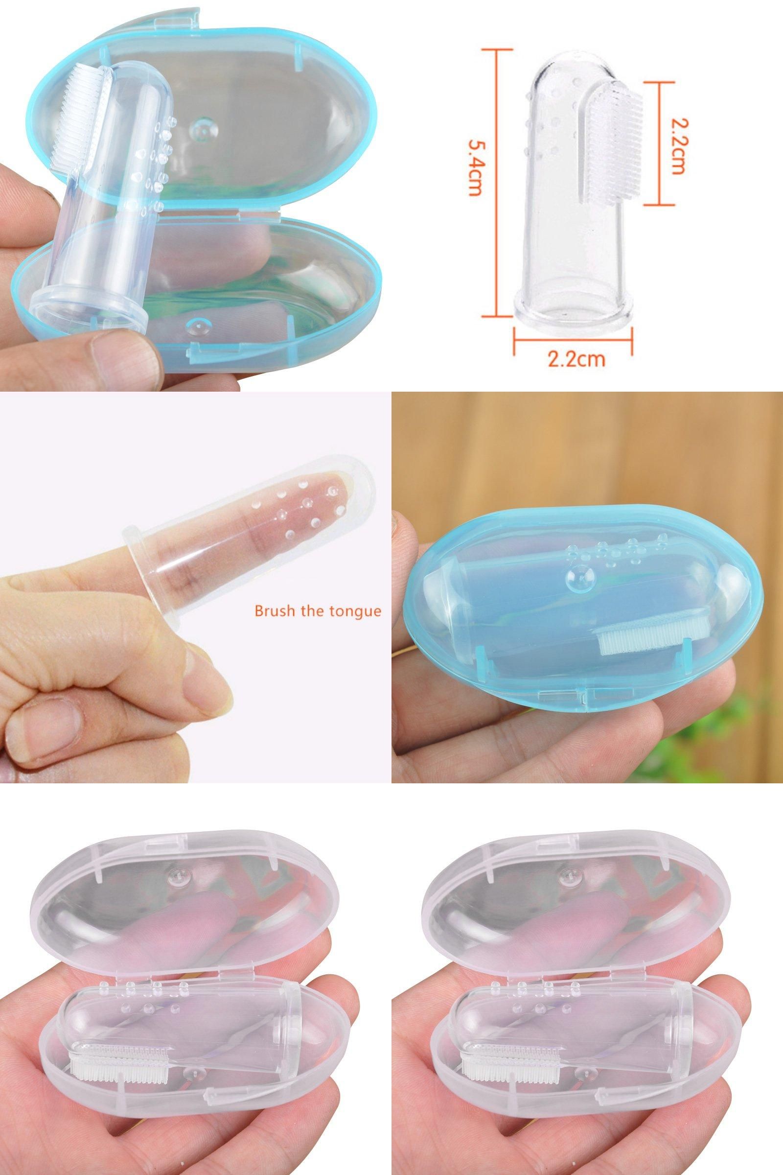 Soft Safe Baby Toothbrush Kids Silicone Finger Toothbrush With Box. 
