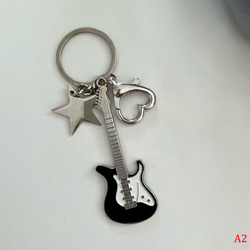 (New)Y2k Guitar Love Heart tar Key Chain for Women weet Cool Trend Fahion Pendant Vintage Aethetic Acceorie Gift New Qodde