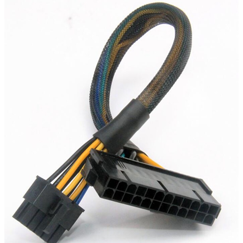 24 Pin to 10 Pin ATX PSU Main Power Adapter Braided Sleeved Cable for IBM for Lenovo PC and Servers 12-Inch(30cm)(null). 