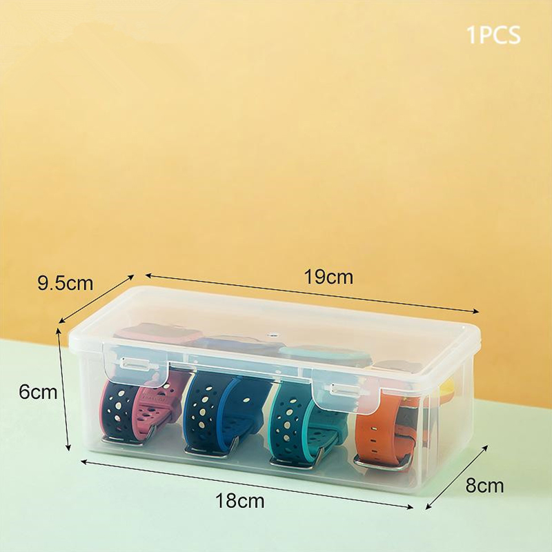 Plastic Transparent Storage Box Watch Small Item Storage Holder Case Adult Children'S Smart Watch Protective Box With Lid. 