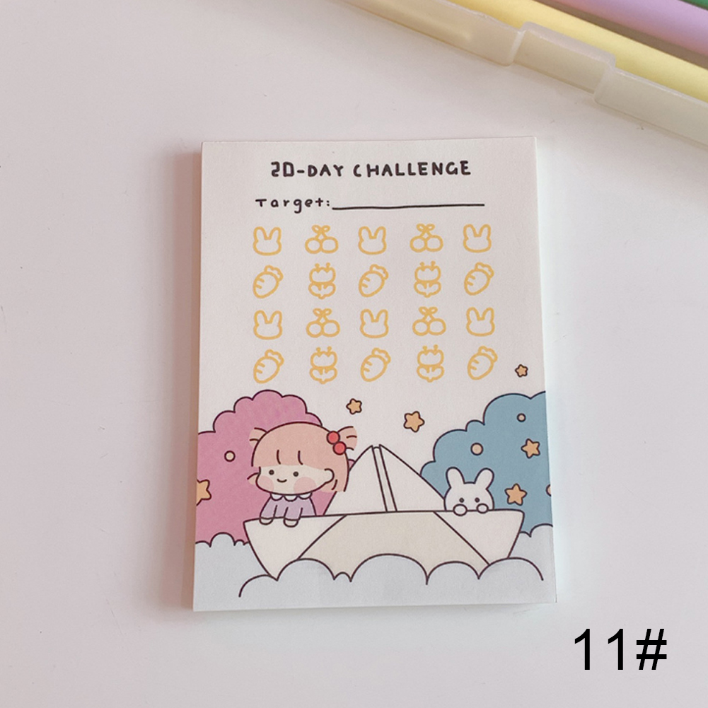 SF Cute 50 Sheets Girls Paper Memo Pads Notepad Student Sticky Notes To Do List Weekly Planner Stickers Korean Stationery. 
