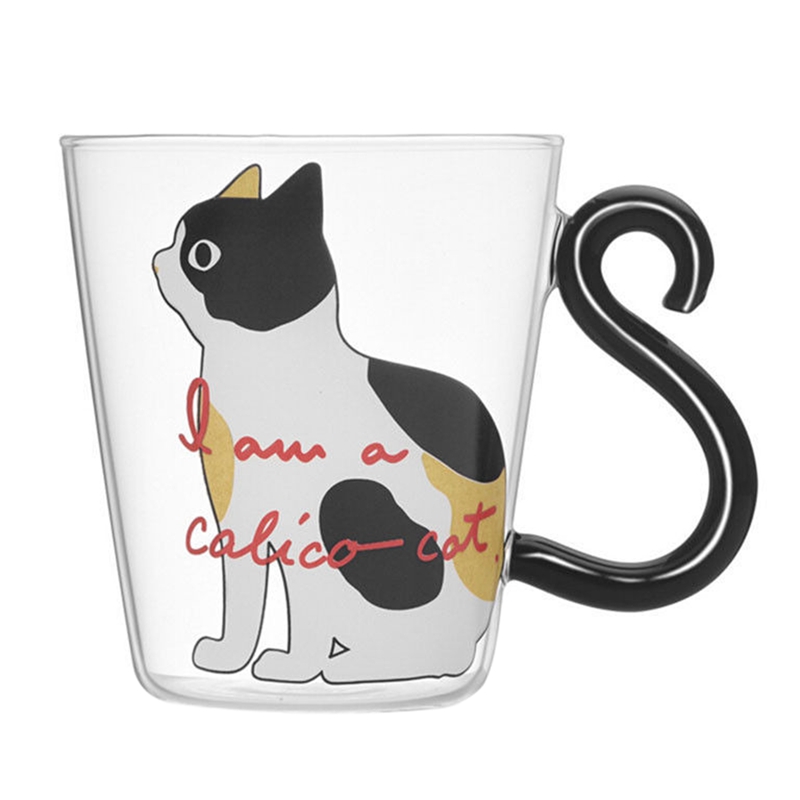 Cute Coffee Mug Milk Tea Cup Cat Espresso Mugs Water Glass for Home Office 