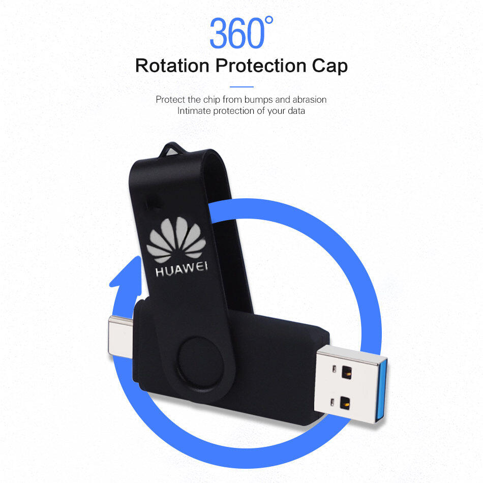 【FUPANG】♥[Ready Stock] FREE COD♥HUAWEI USB Flash Drive 2 1 USB & Type C Pen Drive 64GB 128GB 256GB 512GB High Speed USB Stick Pen