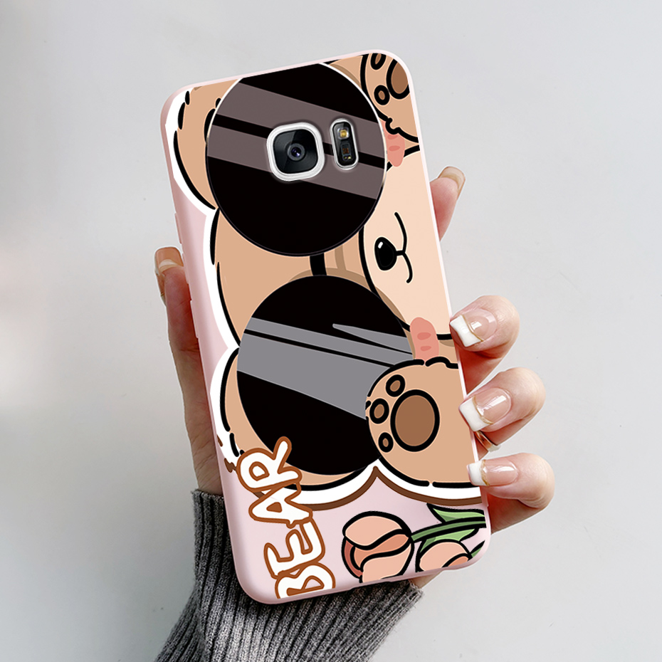 For Samsung Galaxy S7 Edge Case Cute Panda Silicon Soft TPU Back Cover Phone Case For Samsung Galaxy S6 S7 S 7 6 Edge Capa Funda. 