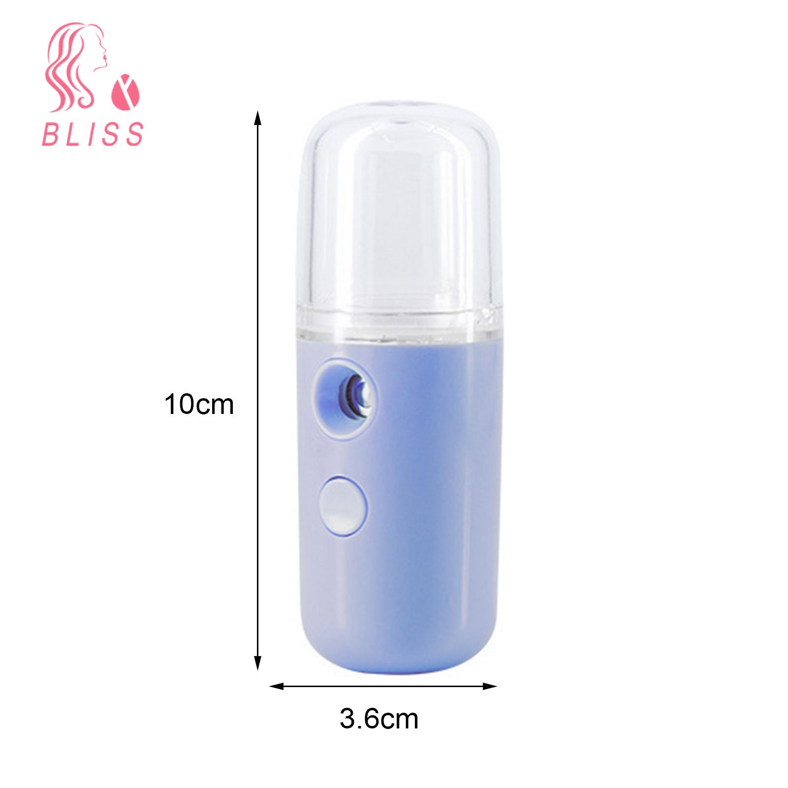Bliss Travel-size Clothes Freshener Portable Usb Rechargeable Mini Travel Steamer for Skin Hydration Lightweight Handheld Steamer with Micro-particle Mist Easy Refill Ideal. 