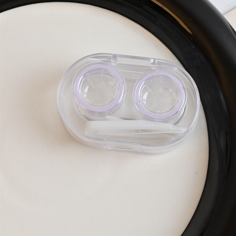 Instagram transparent contact lens case, no twist cover, leak proof, portable, lightweight high-end for women, small and simple, beautiful pupil box. 