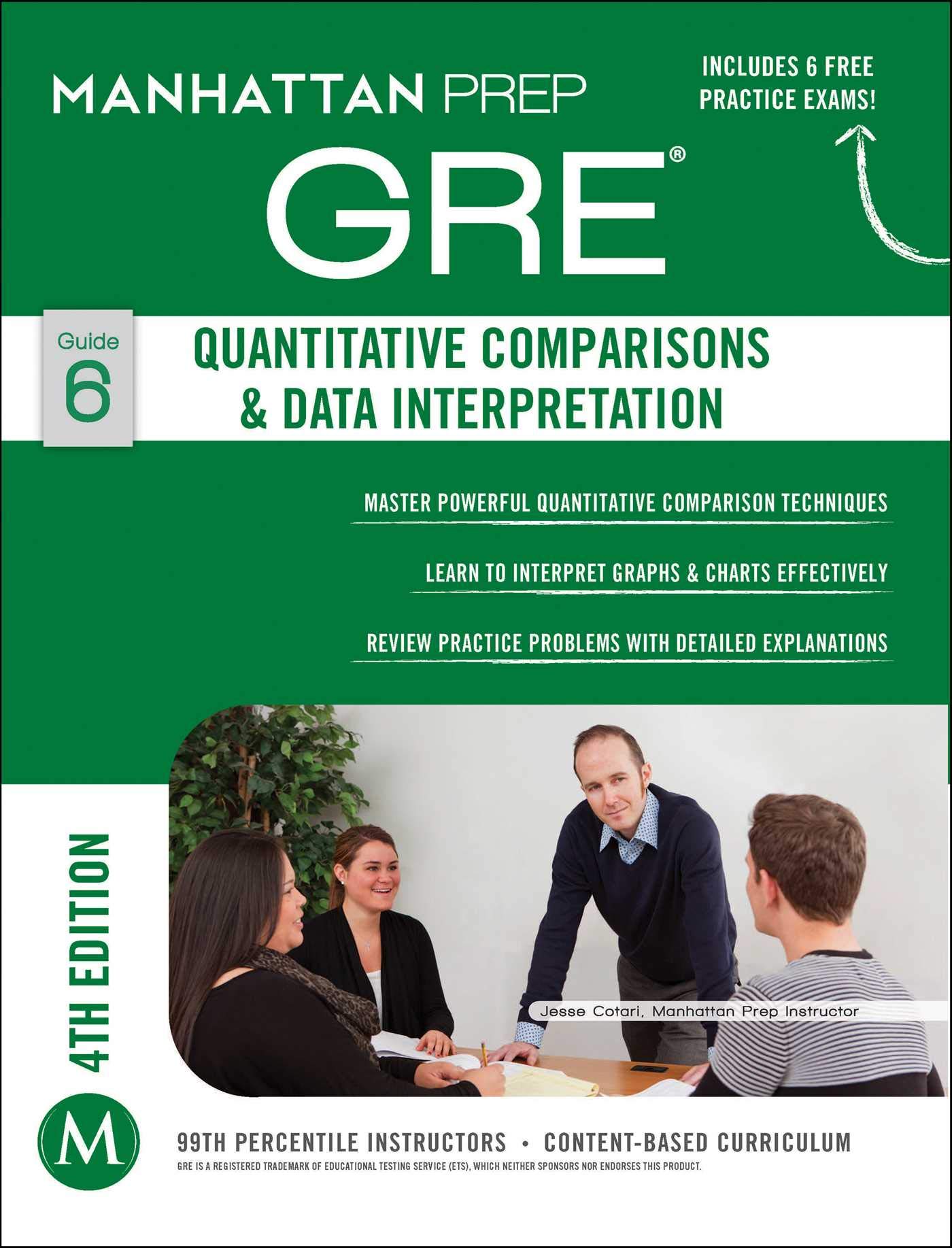 GRE Quantitative Comparisons & Data Interpretation by Manhattan Prep Publishing. 