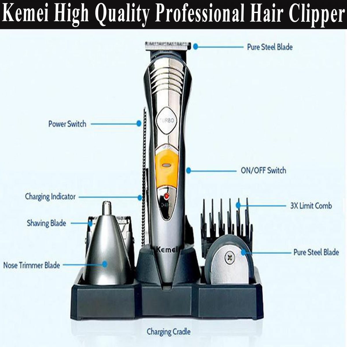 kemei km580a