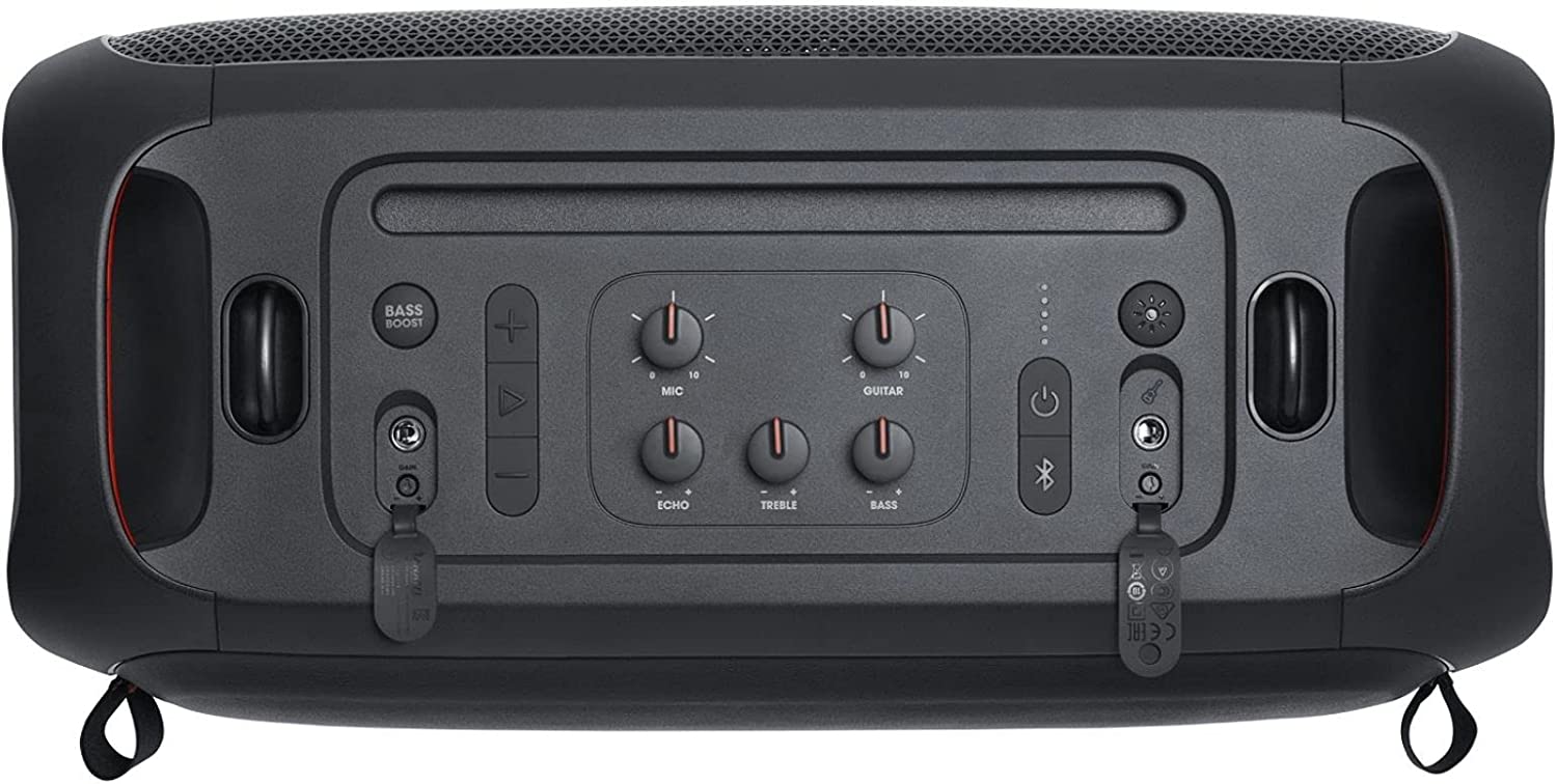 JBL PartyBox On-The-Go Portable Party Speaker with Microphone. 