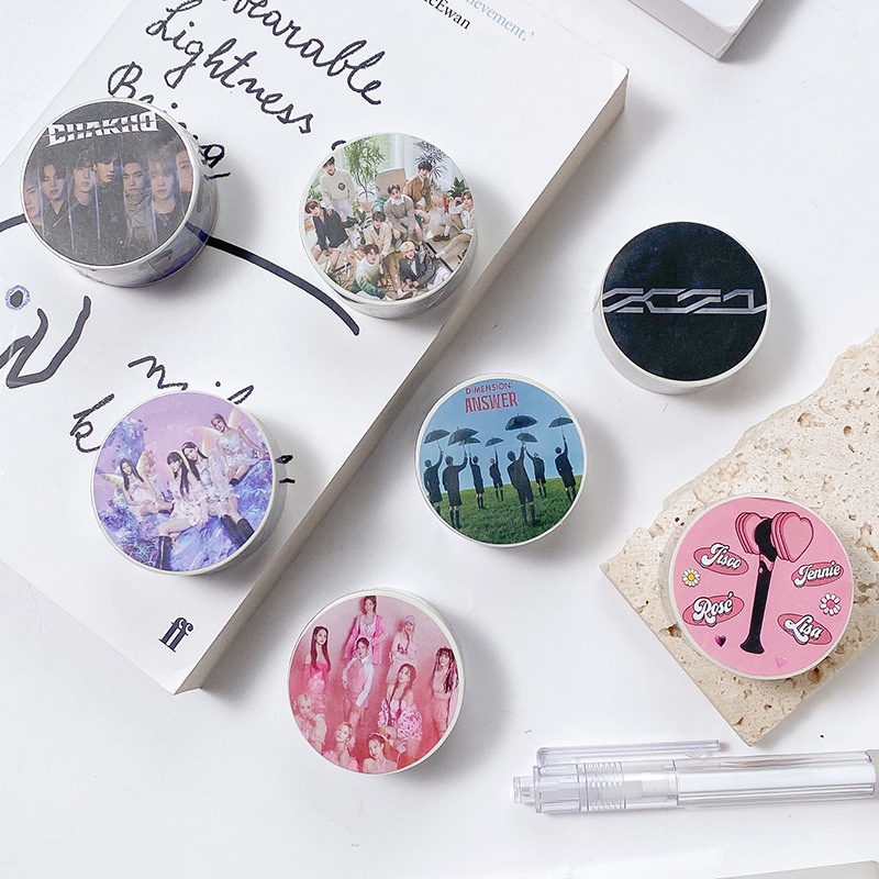 Kpop BTS Twice Straykids Blackpink EN Aespa Hand Account Paper Tape. 