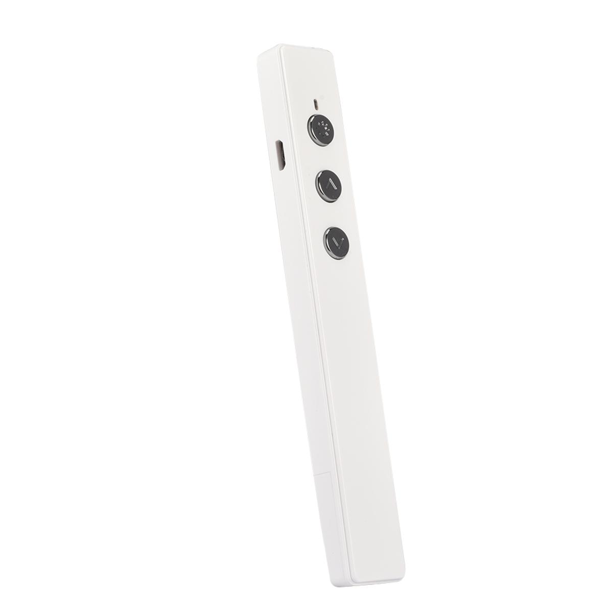 PPT Flip Pen Wireless Presenter PPT Clicker Multifunction Electronic Projection Pen Laser Flip Pen Remote Control PR-20 White