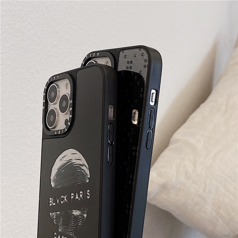 CASETiFY BLVCK Skull snake Melancholy Mirror Case iPhone 13 Pro MAX 12 11 Pro MAX XR X XS MAX 6/7/8 Plus SE2020 13 12 Mini TPU Shockproof Phone Cover Back Cute Fashion INS Style Casing. 