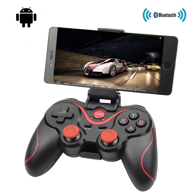 Brain Andr joystick suitable for controller supports Bluetooth T3 wireless control 3.0 game PS3 joystick game control suitable for tablet PC oid mobile phone with stand