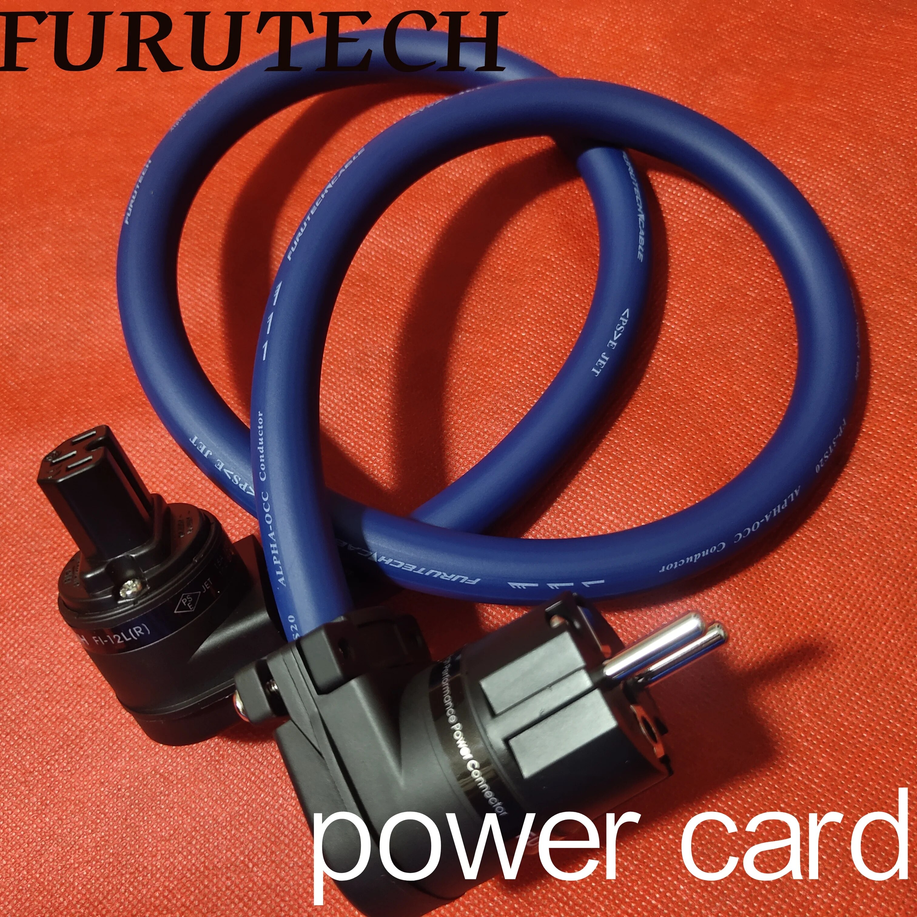FURUTECH 3ts20 Alpha-OCC Conductor Flagship Fever Power Cord Cable with Original Rhodium Plated 7-Type 90° Elbow EU/US Plug