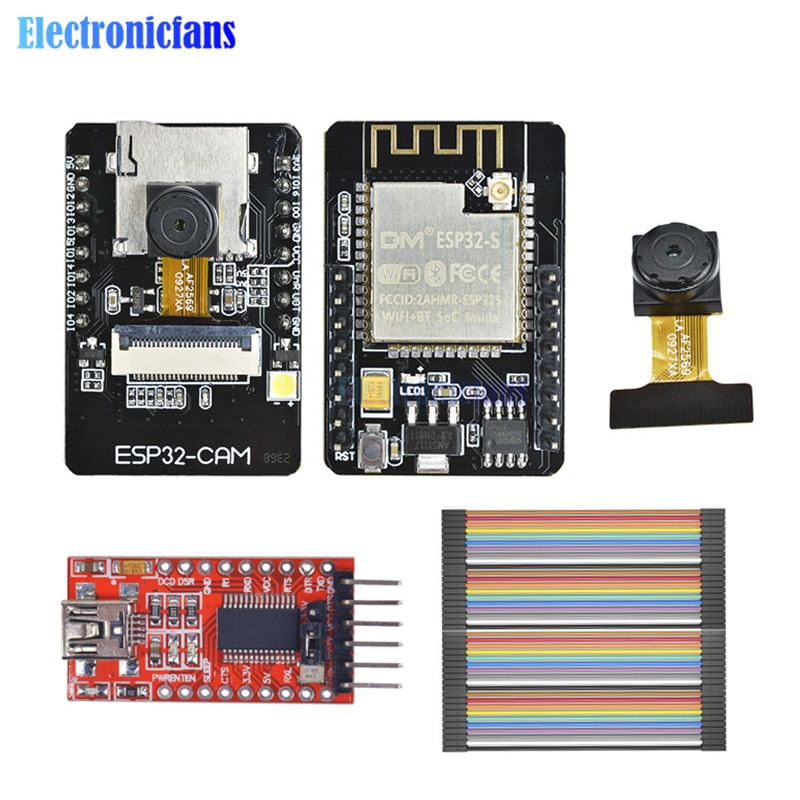 【Mary DAI Store】ESP32-CAM WiFi Module FT232RL USB to Serial Converter 40 Pin Jumper Wire OV2640 2MP Camera Module for Arduino. 