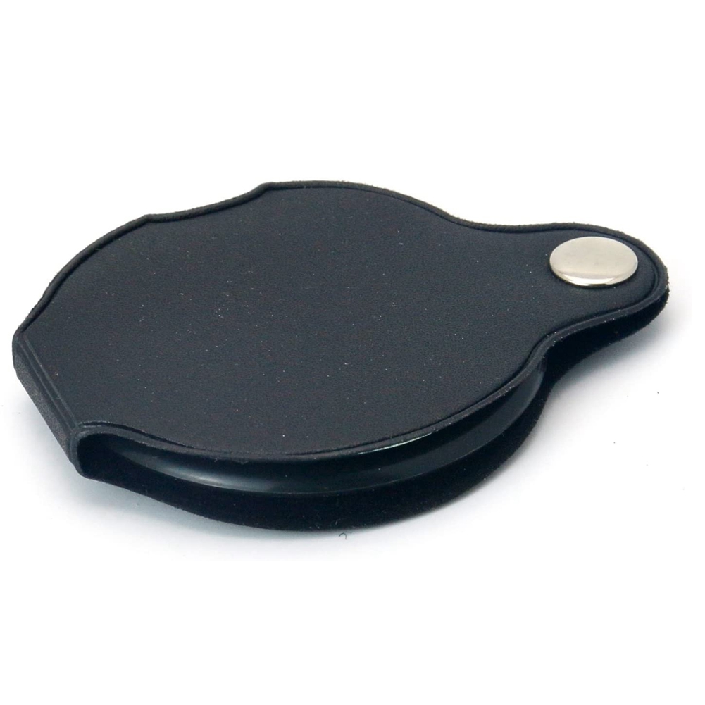 Folding Fold Away Pocket Magnifying Glass Magnifier Lens 3X Magnification Folding Leather Case Magnifying Glass. 