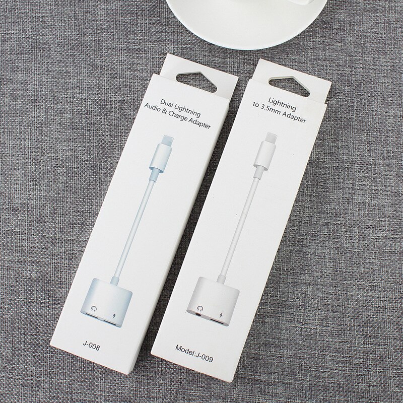 Dual Lightning Audio & Charge Adapter, 2 in 1 iPhone Headphones Adapter 4 in 1 Charge + Call + Audio + Volume Control Converter Cable Compatible For iPhone 12 Pro Max / 11 Pro Max /SE/ XS / XR / X / 8 7 / J-008. 