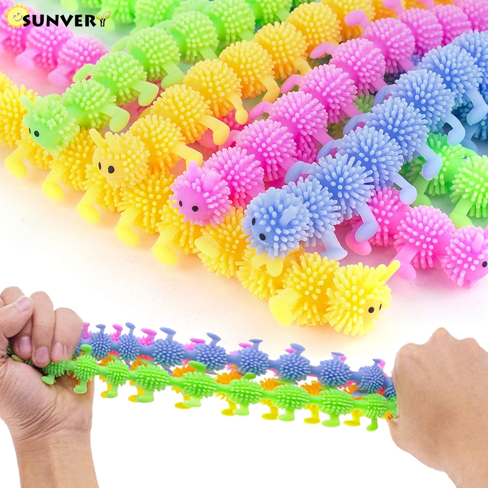 【happy one】Tangle Fidget Toys Stretchy Strings Worm monkey noodles Set Squishy jumbo Anti-Stress squeeze toy Autism. 