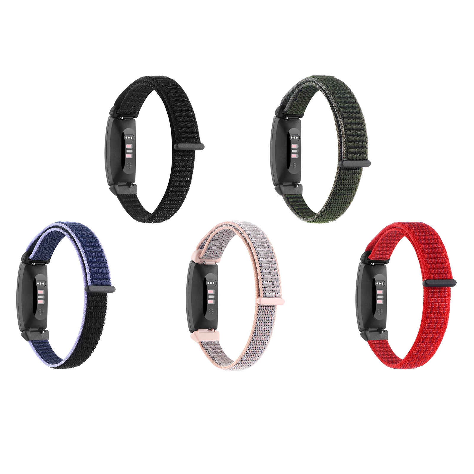 For Fitbit Inspire 2 Nylon Loop Strap Watch Band. 