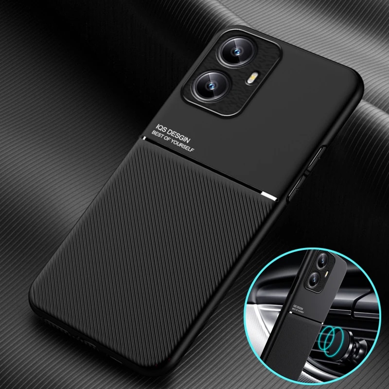 For Realmi C55 5G Case Leather Texture Magnetic Holder Phone Case For RealmeC55 Realme C55 C 55 55C 5G RMX3710 6.72 Bck Cover