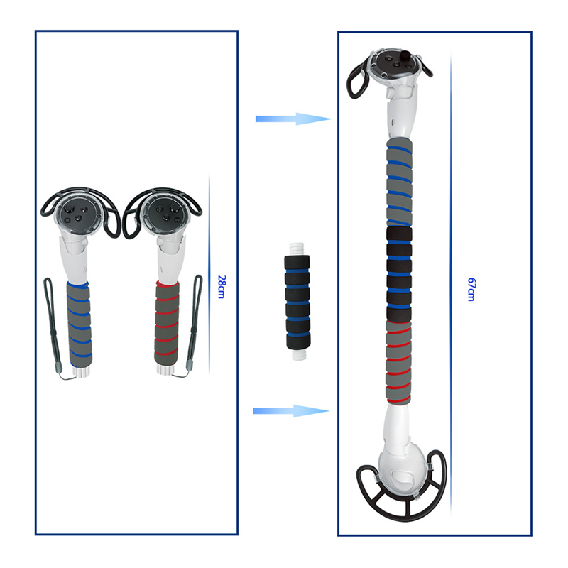 Handles Controller for Quest 3 Long Stick Handle Dual Lightsaber for Meta Quest 3 VR Accesories. 